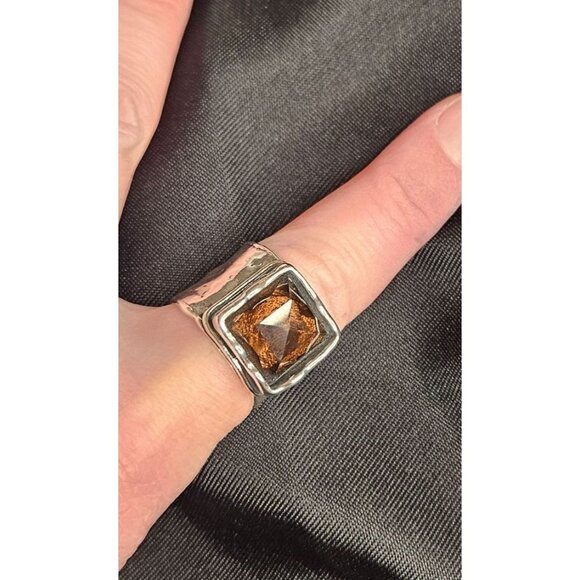 Silpada Vintage Smoky Quartz Ring 8.5 Holiday - Picture 2 of 9